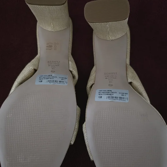 SCHUTZ Tan Bow Detail Heels - Picture 3 of 3